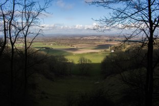 View across the Weald from Blackcap on the South Downs